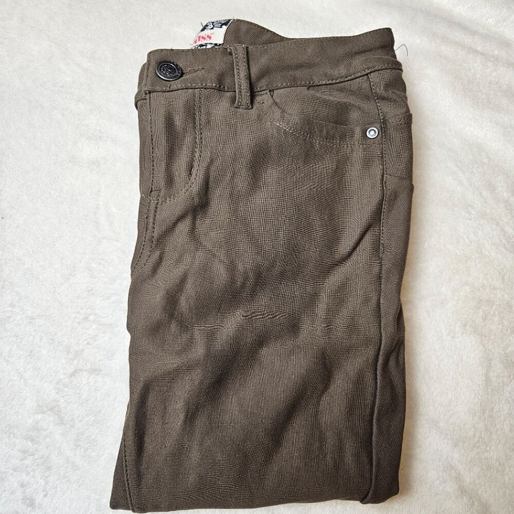 Hot Kiss Olive Green Stretch Pants Juniors Size 5